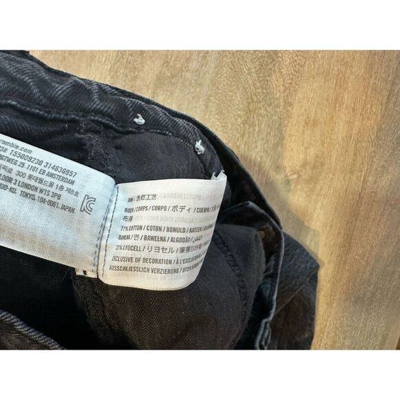 Abercrombie The Loose High Rise Jeans in Black W/ Pleats Size 24 SHORT - Picture 5 of 9